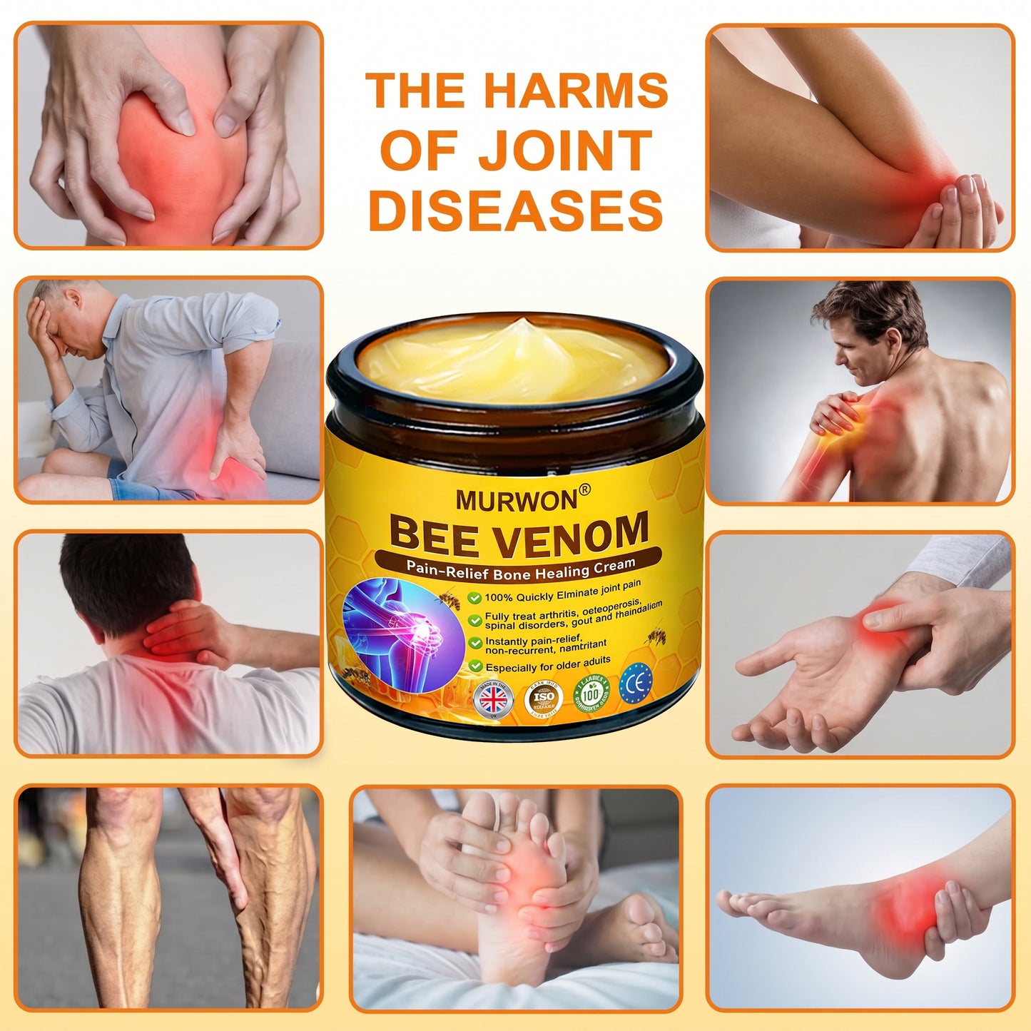 30% OFF 🎁🎁 | 𝐌𝐔𝐑𝐖𝐎𝐍® Bee Venom Balm for Pain Relief & Bone Healing ✨