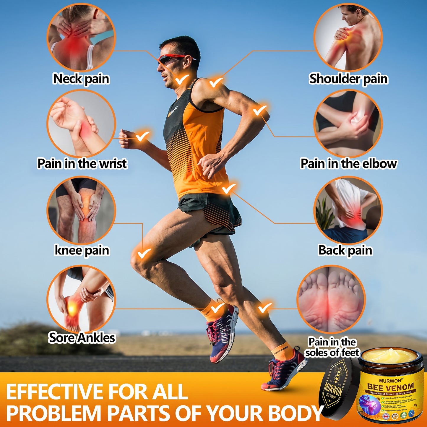 30% OFF 🎁🎁 | 𝐌𝐔𝐑𝐖𝐎𝐍® Bee Venom Balm for Pain Relief & Bone Healing ✨
