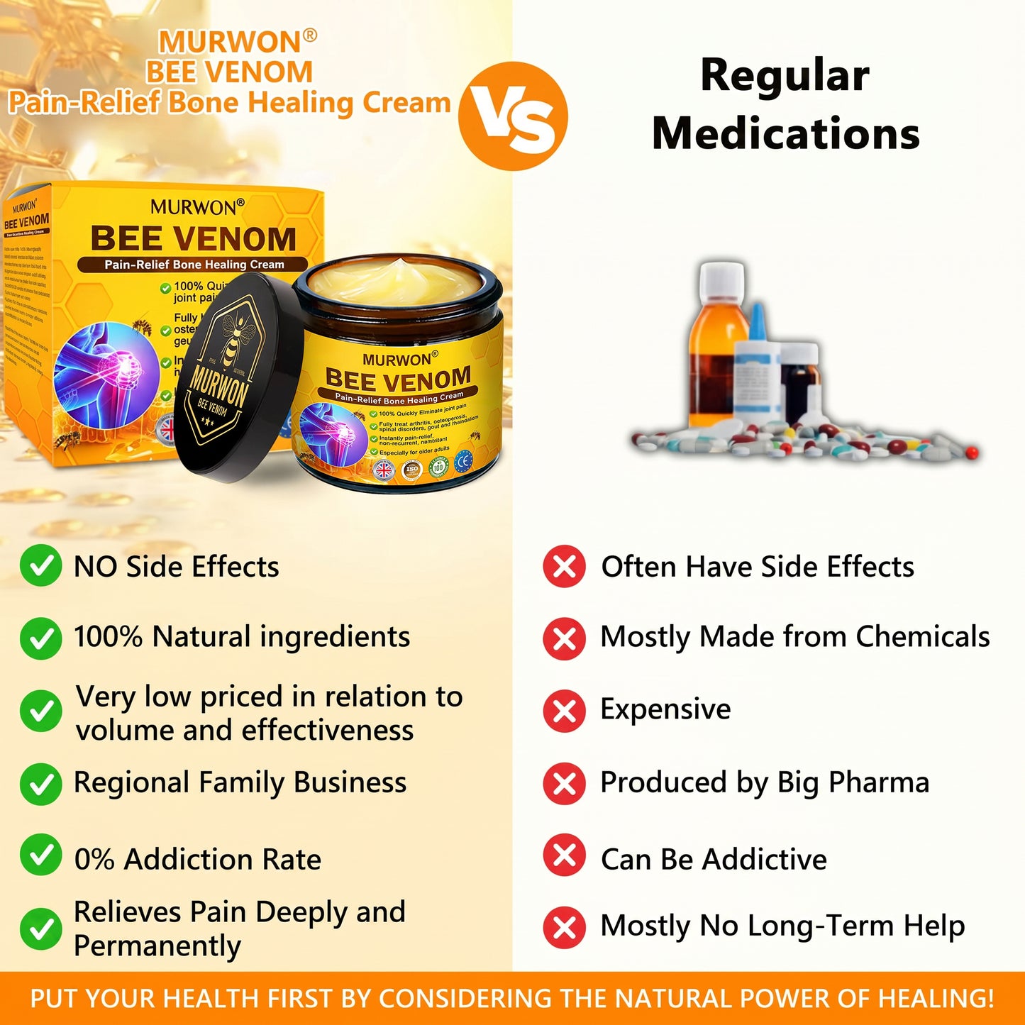 30% OFF 🎁🎁 | 𝐌𝐔𝐑𝐖𝐎𝐍® Bee Venom Balm for Pain Relief & Bone Healing ✨