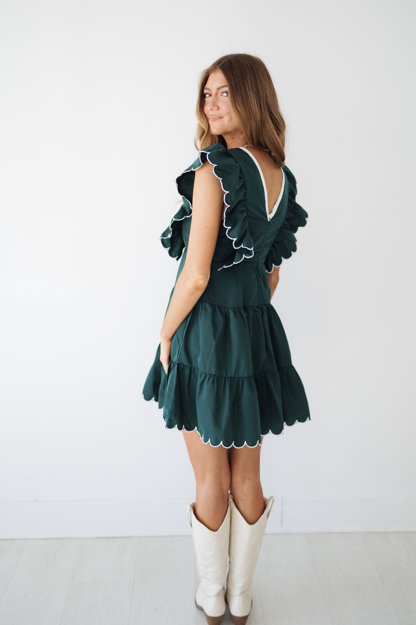 Paisley Dress - Hunter Green - FINAL SALE
